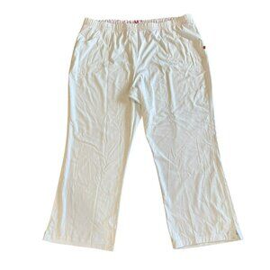 Women's Urbane Ultimate Size 3XL XXL‎ White Scrub Pants Pockets Drawstring Waist